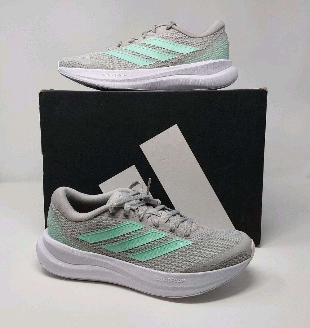 Adidas Runfalcon 6 Women’s Size 8 Grey Clear Mint Cloudfoam Running Shoes NWT